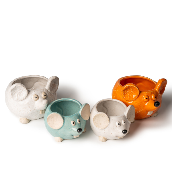 حاملات الشموع الخزفية على شكل فأر: تضفي الجاذبية والدفء على الحياة