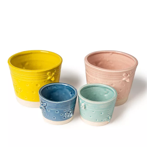 جرة شمعة السيراميك شمع العسل