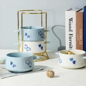 غسالة الصحون وعاء سيراميك مرسومة باليد