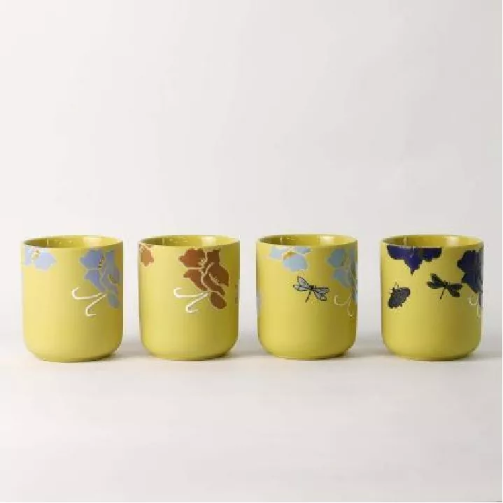 حامل شموع فنية مرسومة يدويًا بالزهور