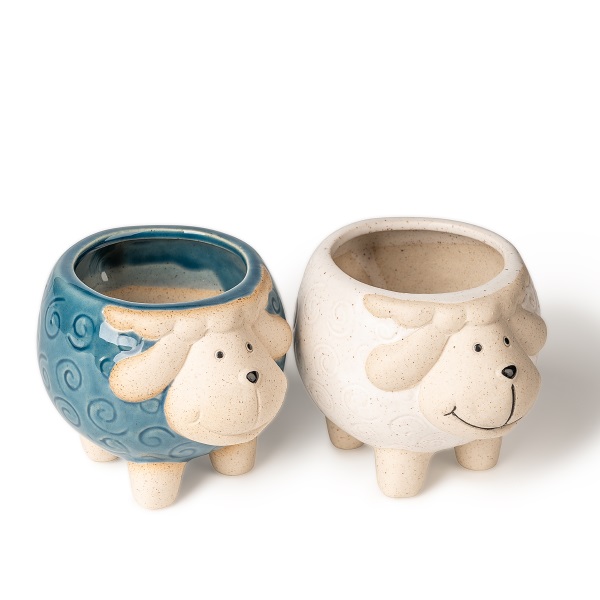 Sheep-Shaped Ceramic Candle Holder