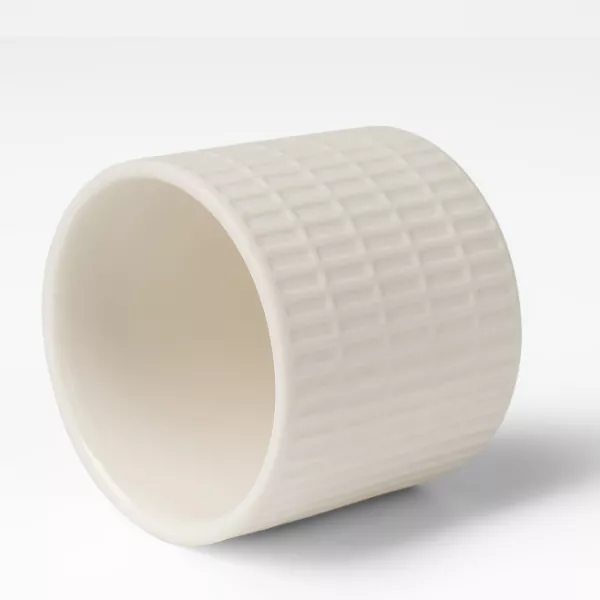 حاملي الشموع الخزفية ذات النمط الشبكي الأبيض الحليبي