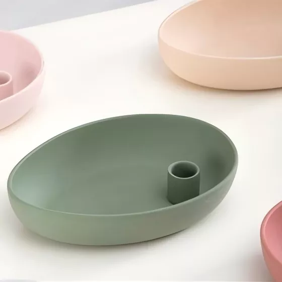 حامل شموع سيراميك بيضاوي حديث